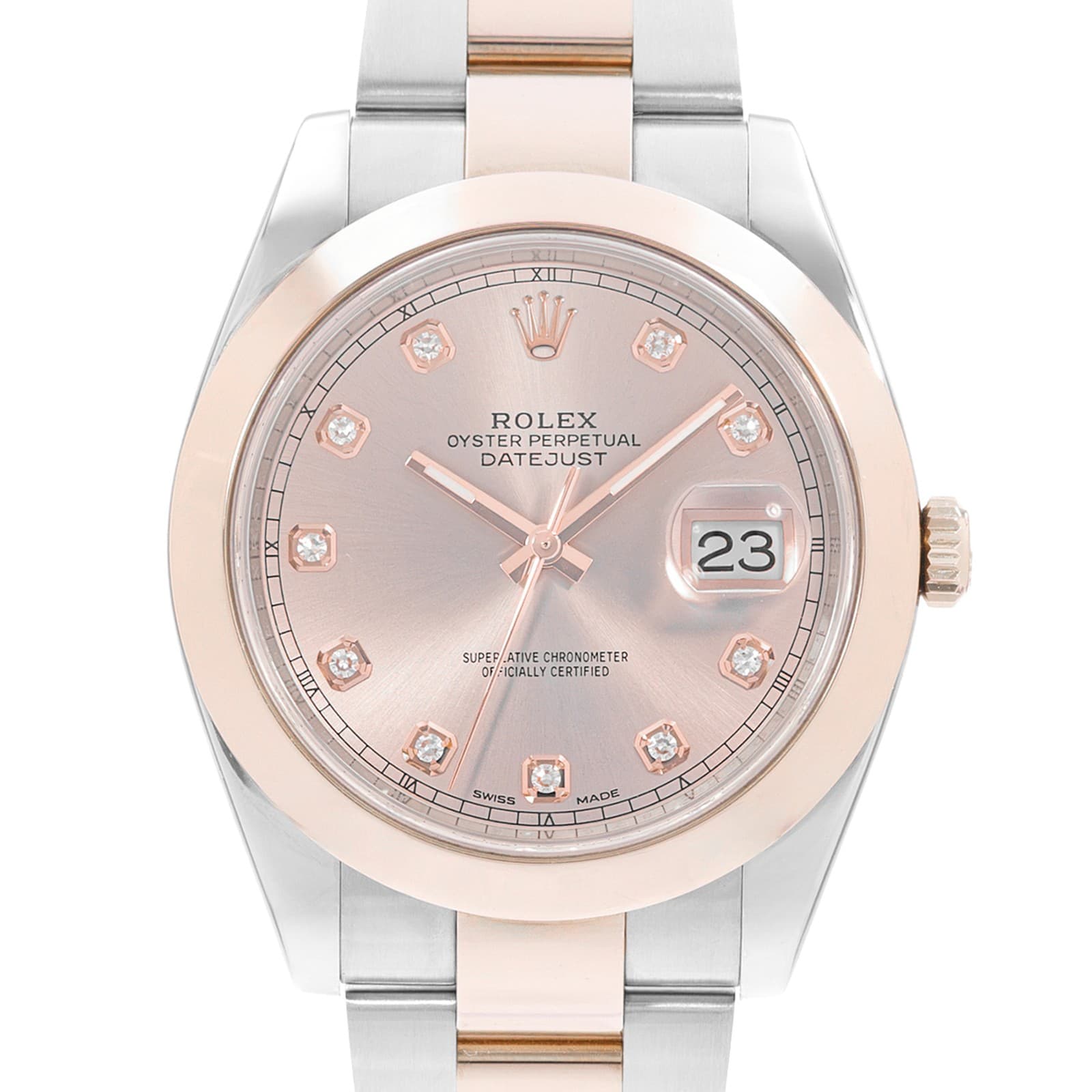 Rolex Datejust 41 126301 Pink Diamonds Dial Steel Rose Gold Mens Watch Card