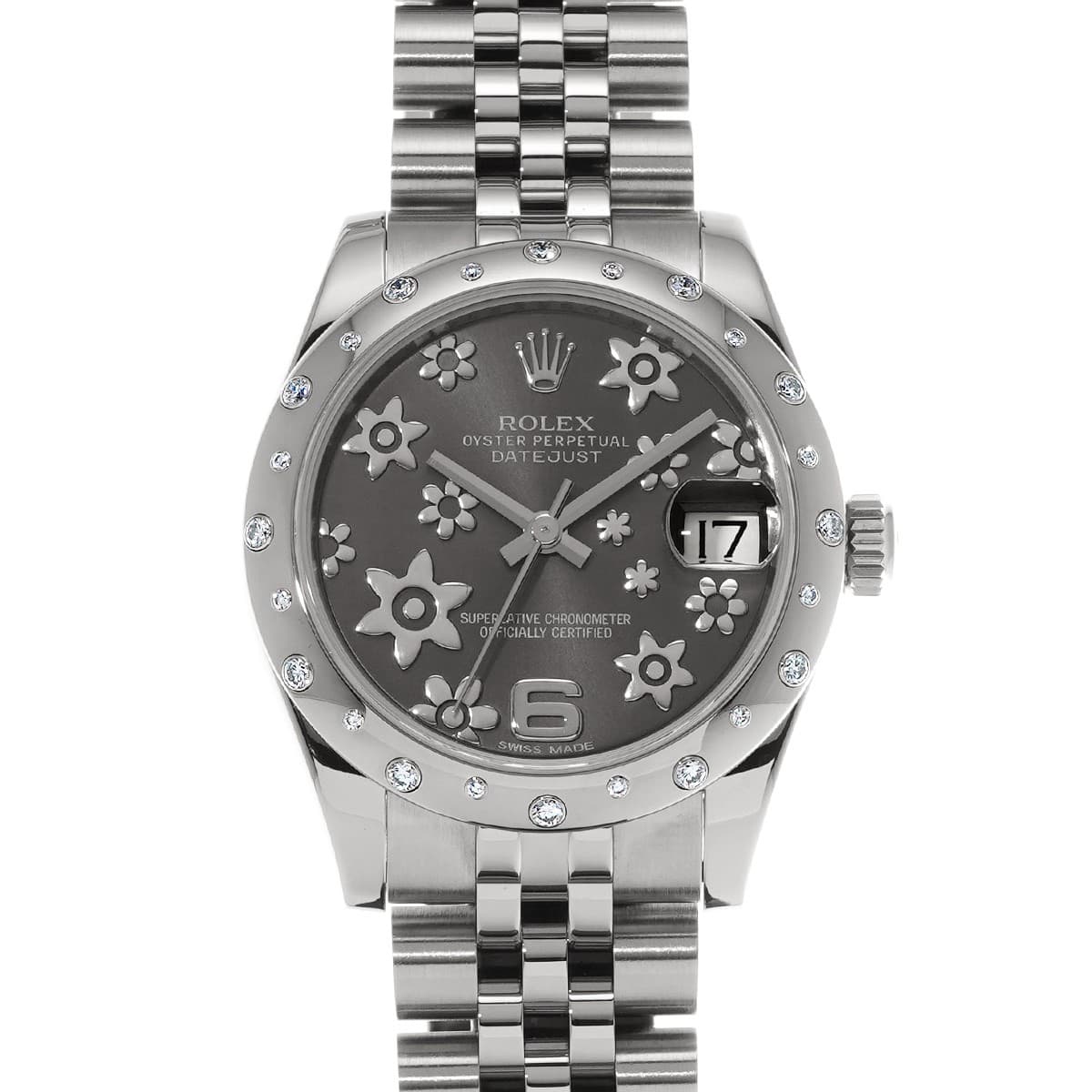 ROLEX Datejust 178344 Gray flower WATCH 712133