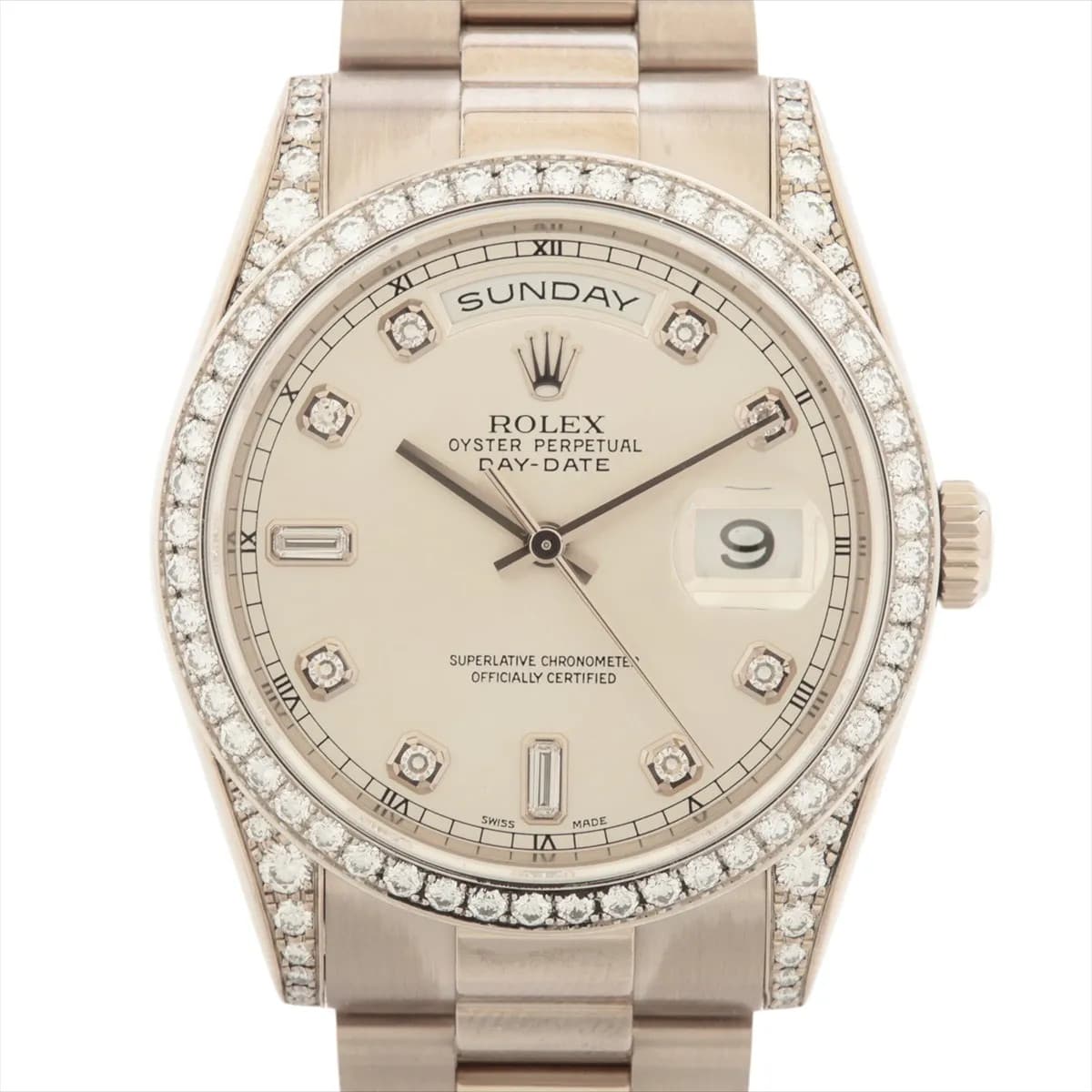 Rolex Day-Date 118389A WG WG AT Silver-Face