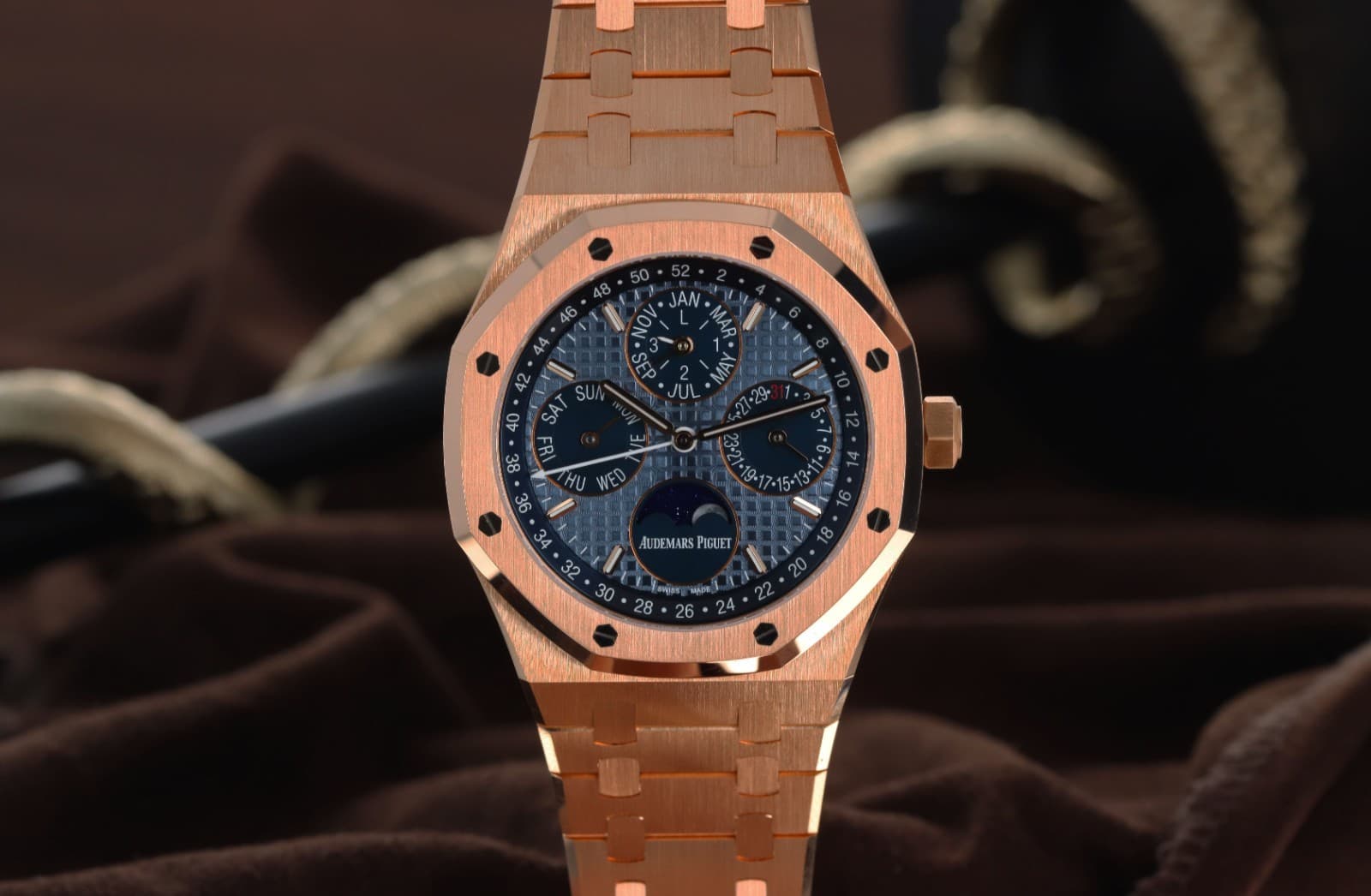 AP Royal Oak Perpetual Calendar 41mm, Blue Dial - Rose Gold 26574OR.OO.1220OR.03