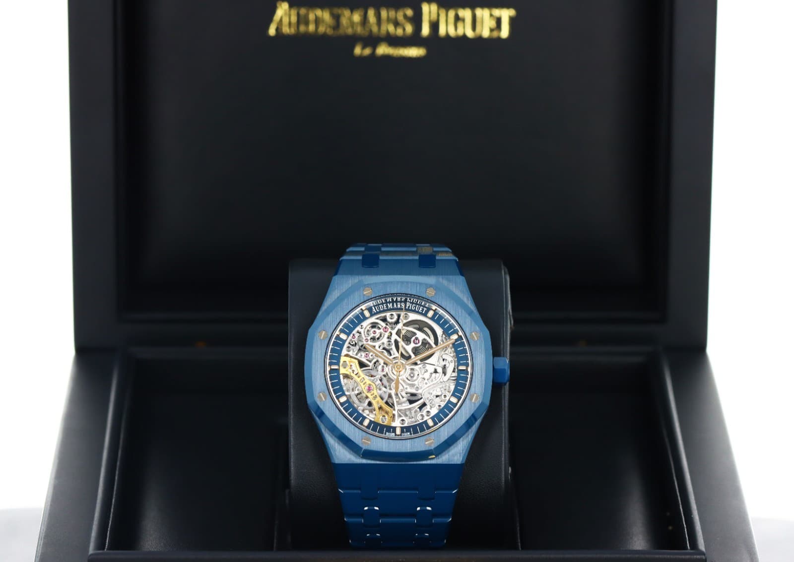 AP Royal Oak 41mm Double Balance Wheel Openworked Blue Ceramic, 15416CD