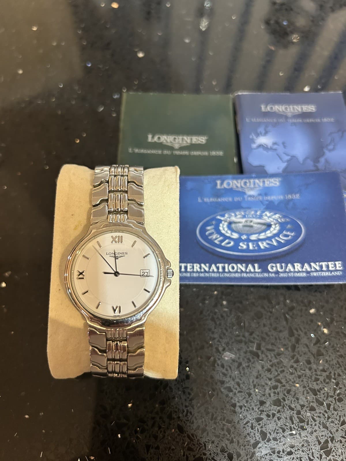 Longines Flagship White Men's Watch - Stainless Steel original bracelet strap