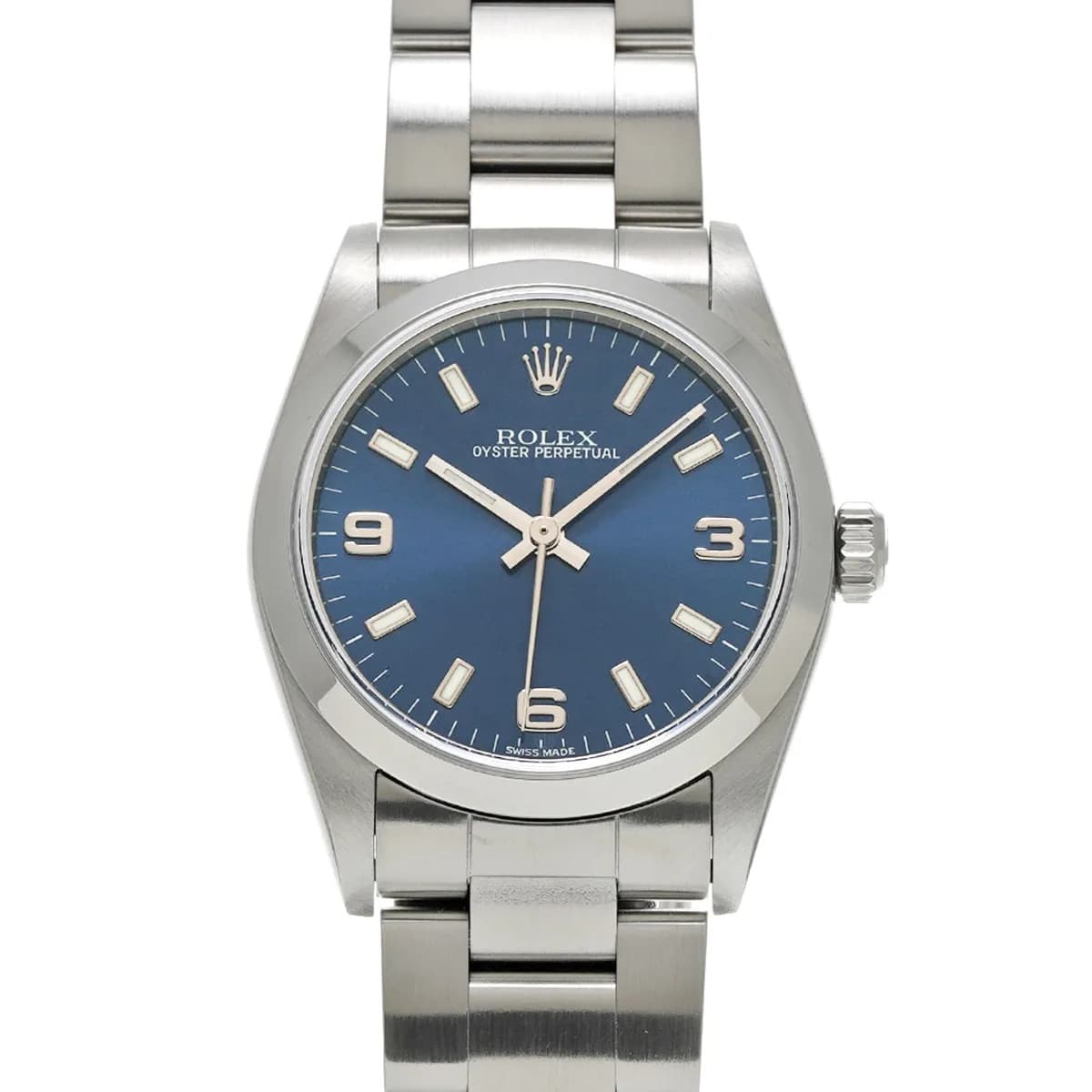 Rolex Oyster Perpetual 77080 2001 31mm Stainless Steel Blue Wristwatch #WW6541
