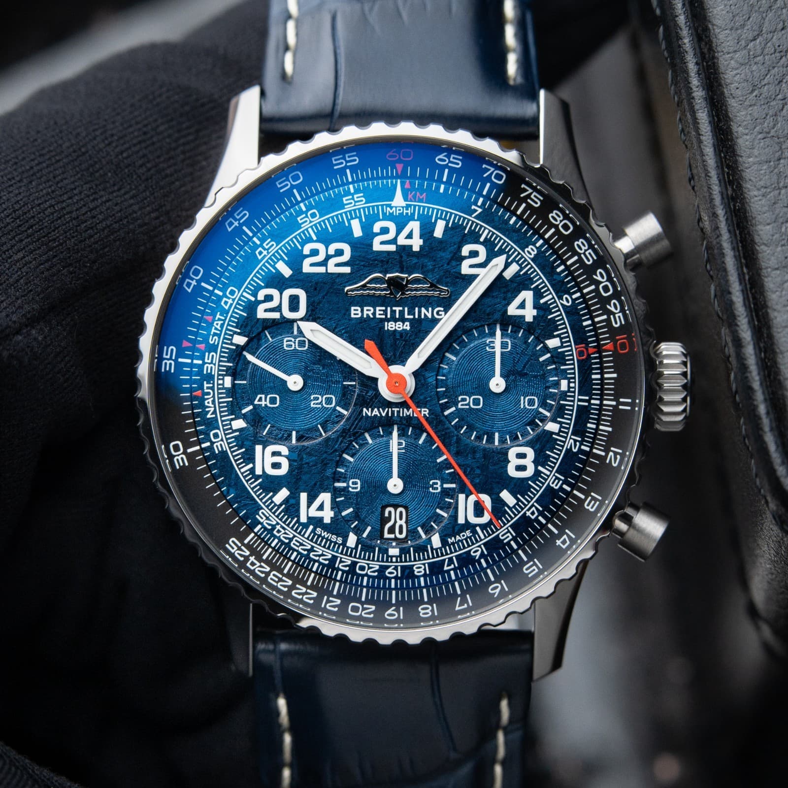 Breitling Navitimer B02 Chronograph Cosmonaute Artemis II Blue Meteorite Watch