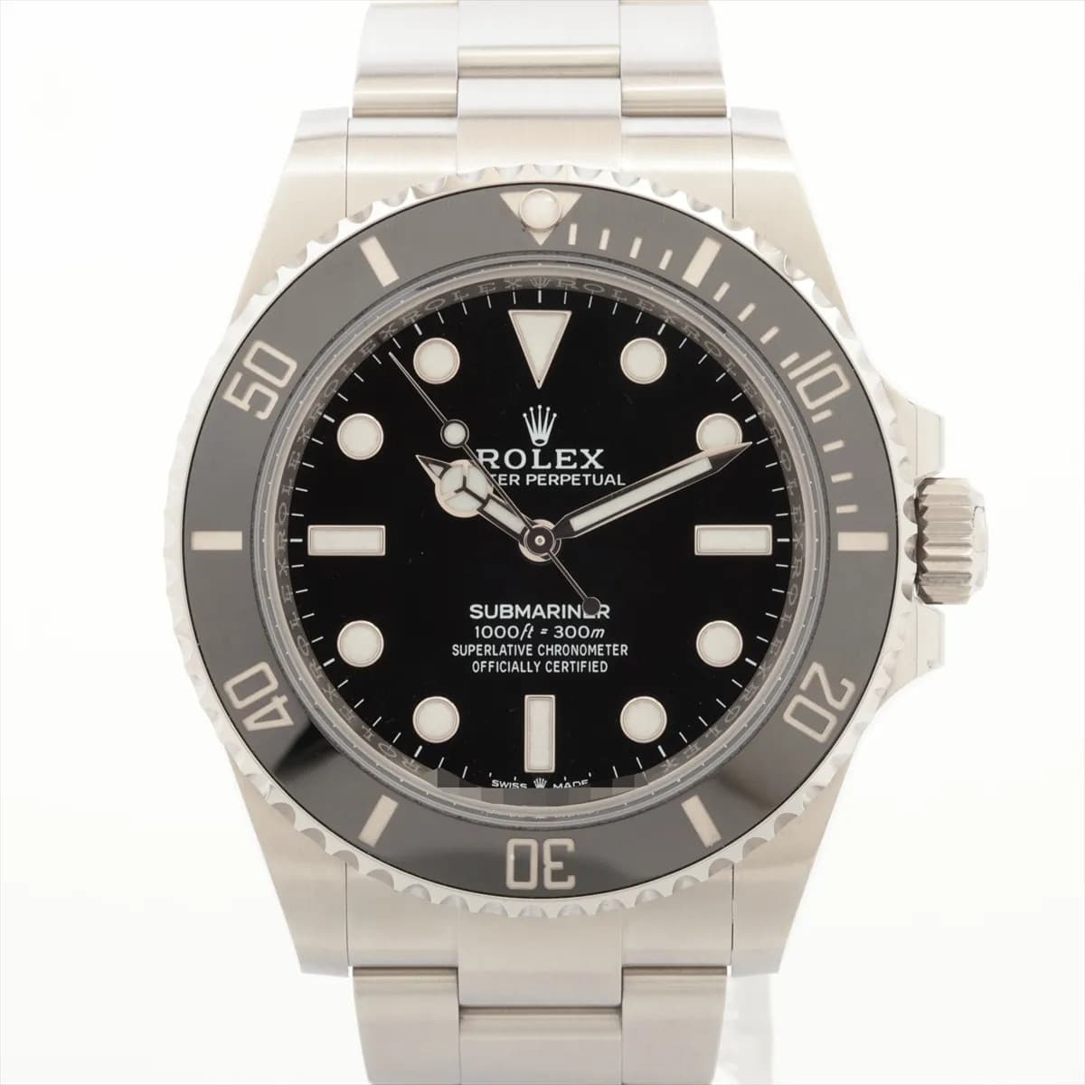 Rolex Submariner 124060 SS SS AT black dial 2 Extra Links