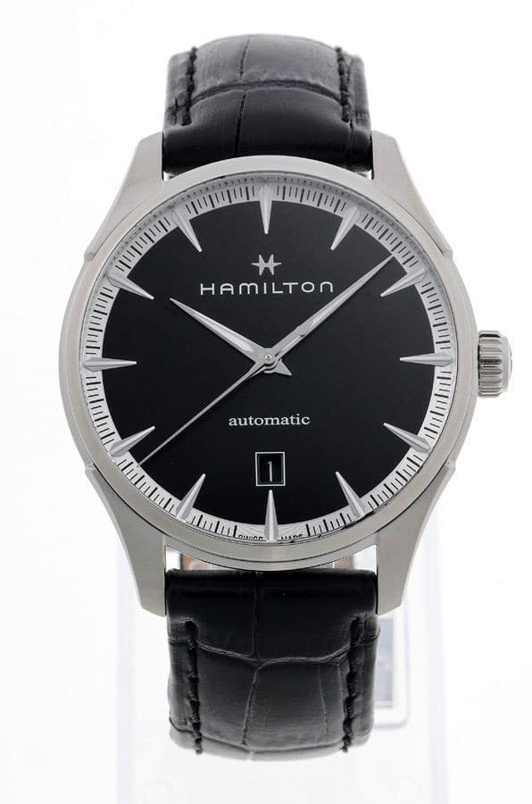 HAMILTON Jazzmaster Automatic H32475730 Black Dial Leather Strap Men's Watch