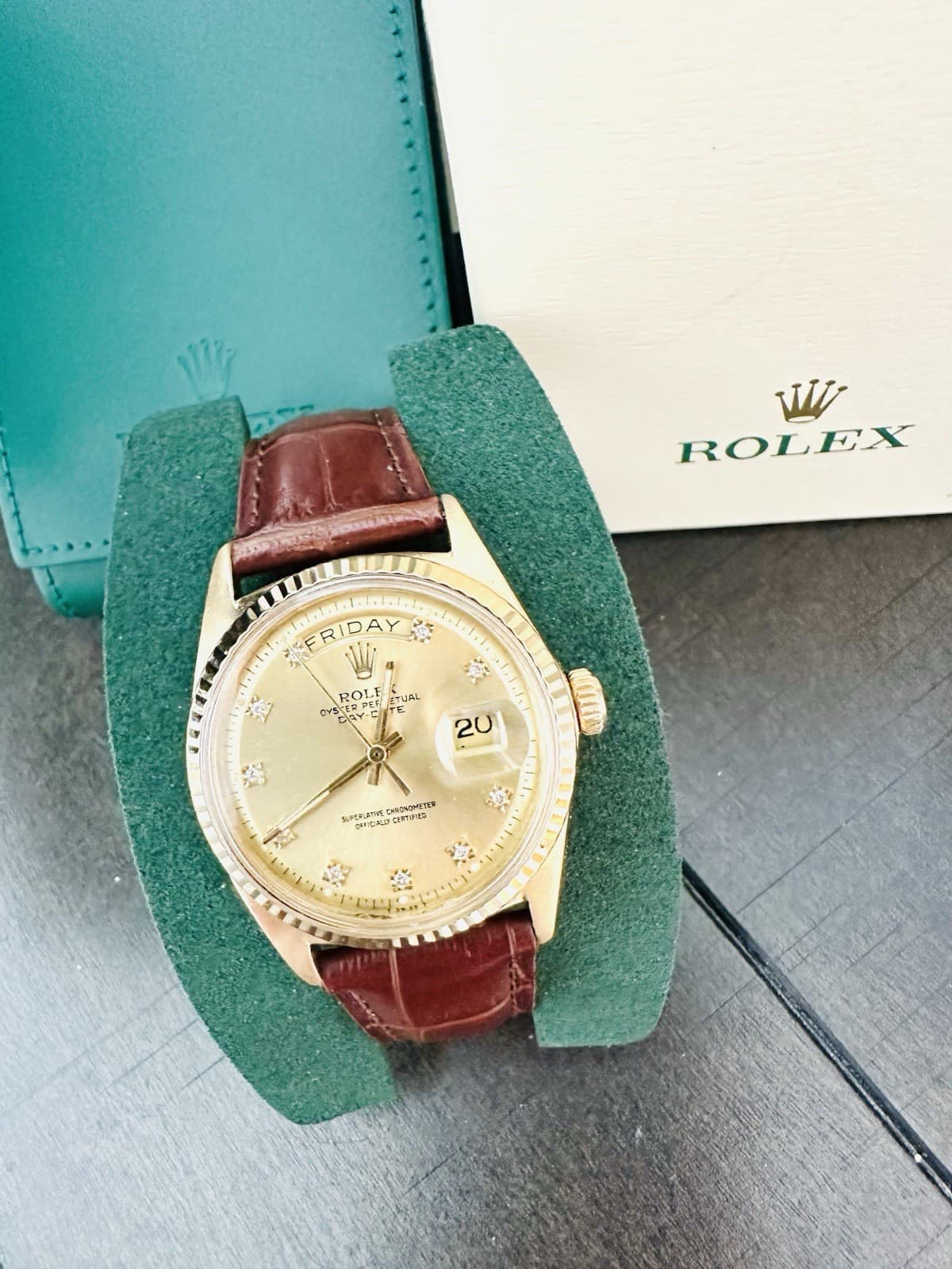 Men’s Rolex President Day-Date 36mm Ref 1807 All 18k Yellow Gold & Diamond Dial