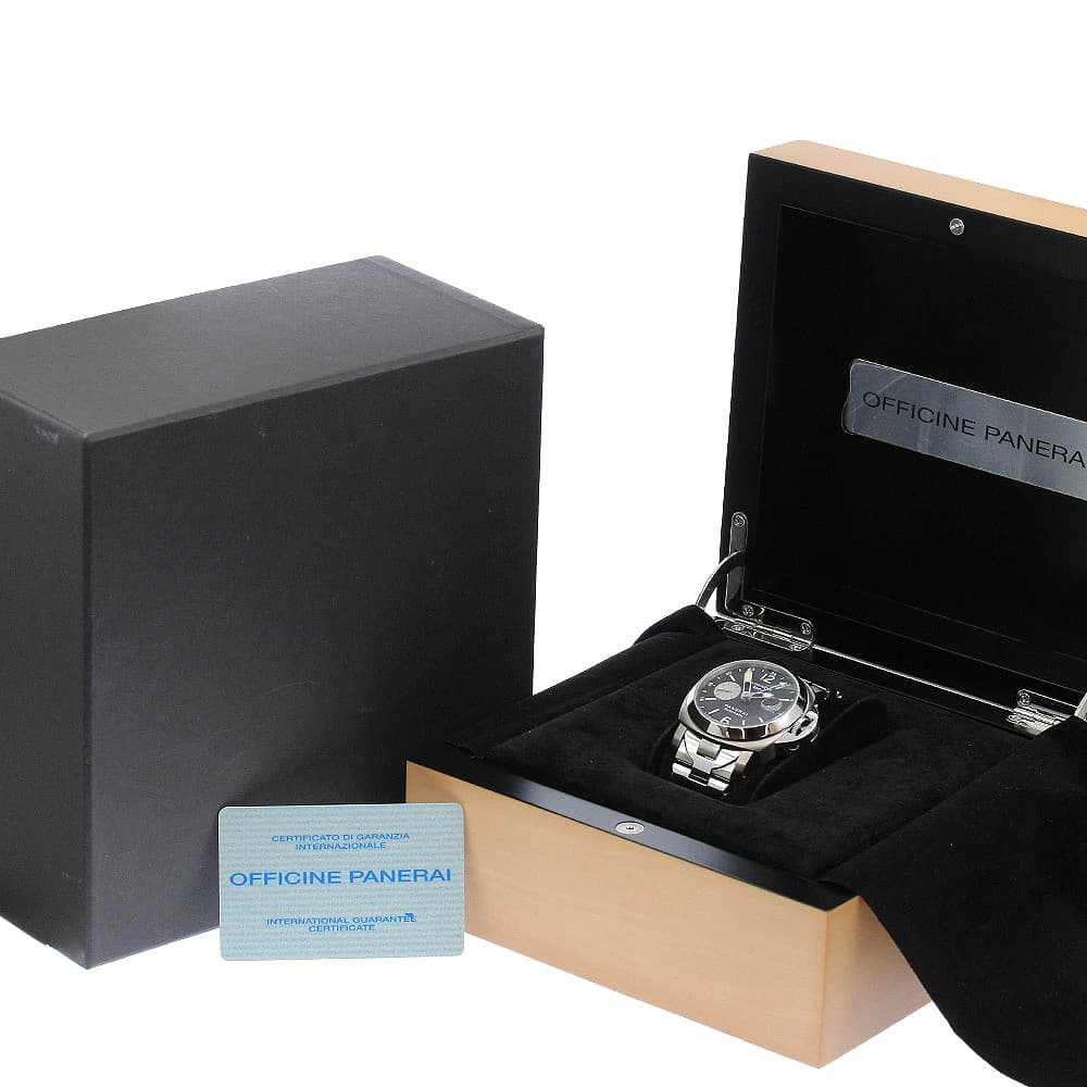Panerai Luminor GMT PAM00161 Automatic 44mm Box Papers Black Men's Watch