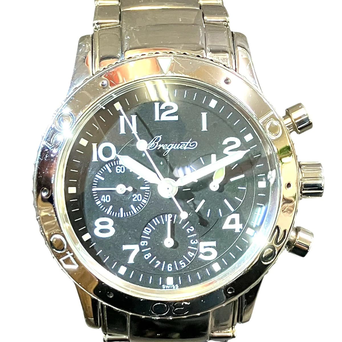 Breguet Aéronavale 3800 Stainless Steel 39mm Black Dial Automatic Men's #WPW943