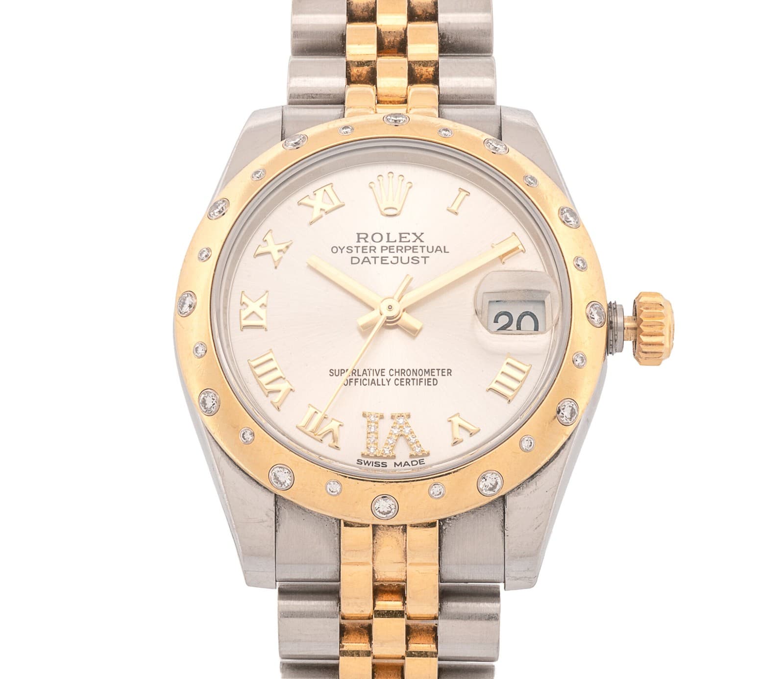 Rolex Datejust 31mm Two-Tone 18K Gold SS Diamond Dial & Bezel Ref 178343