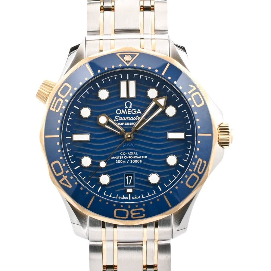 OMEGA Seamaster Diver 300m Co-Axial 210.20.42.20.03.001 SS/YG Blue 42mm #041