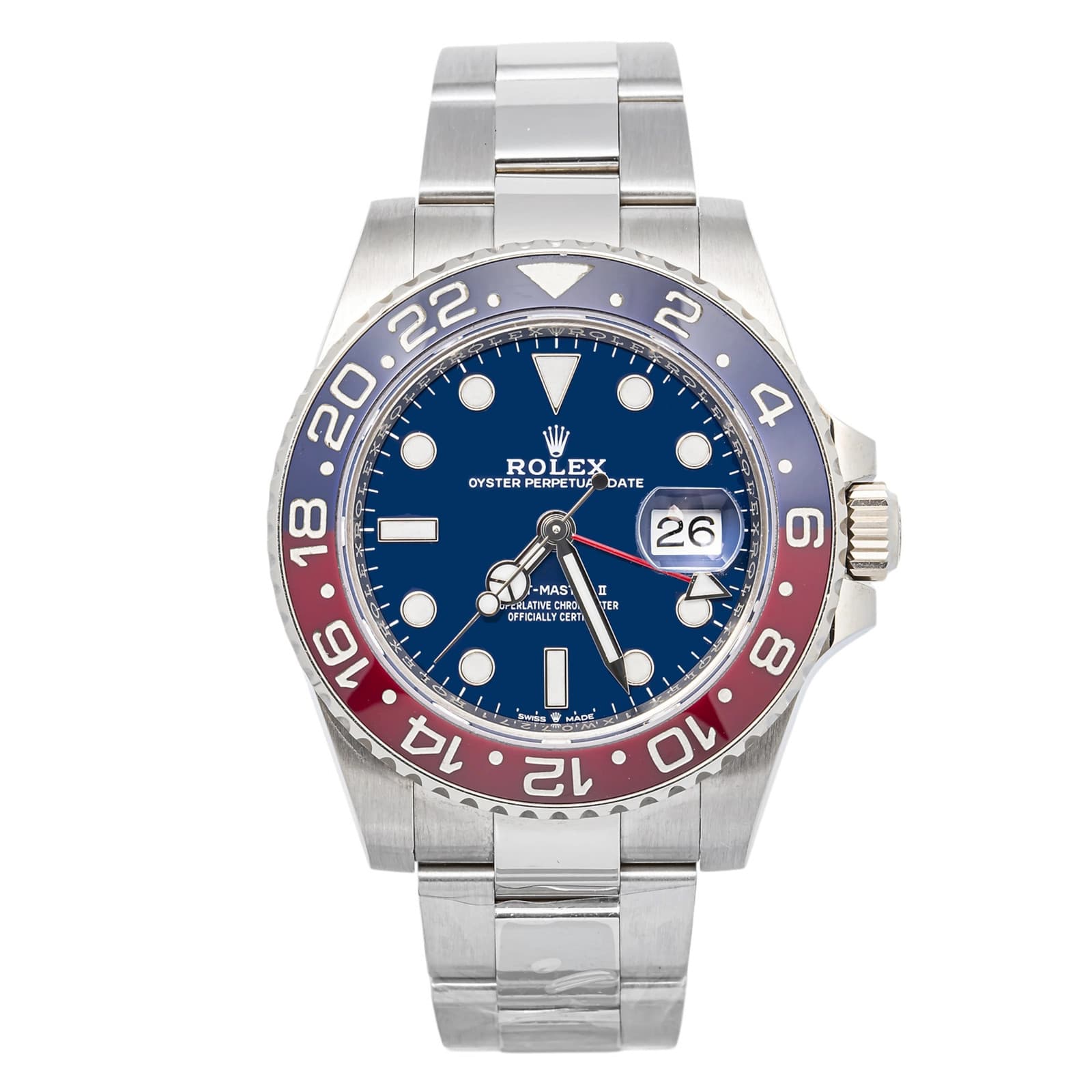 Rolex GMT-Master II Pepsi 126719BLRO Oyster 18k WG Blue Dial Auto 40mm