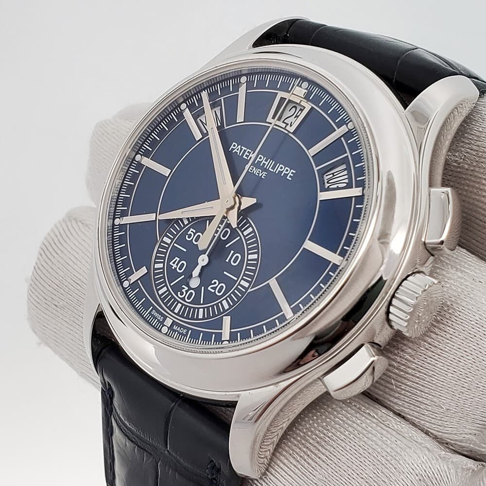 Patek Philippe Complications Annual Calendar Blue Baguette 5905P 001 Box Papers