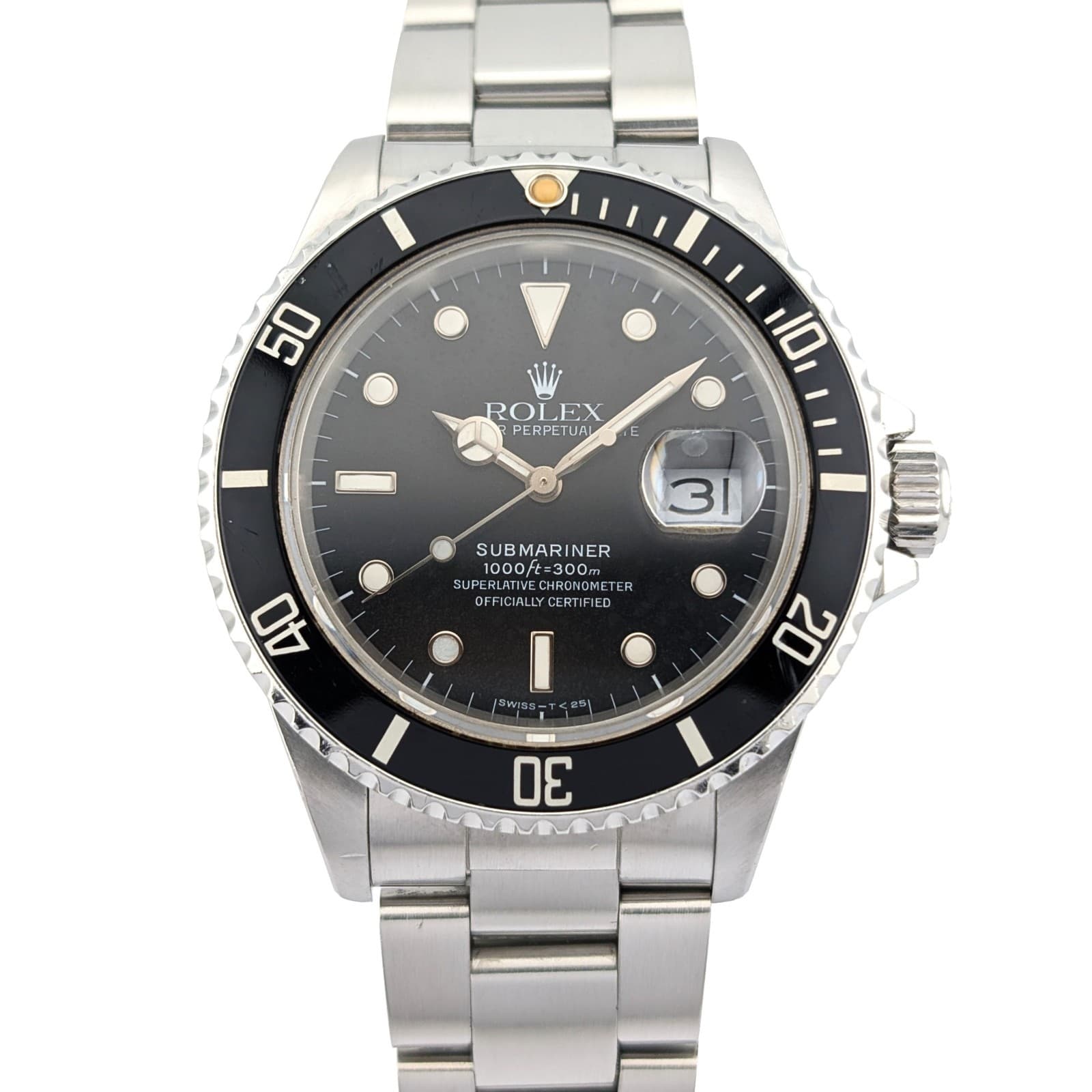 Rolex 168000 Submariner Date Triple Zero 40mm 1988 R-Serial Box & Papers