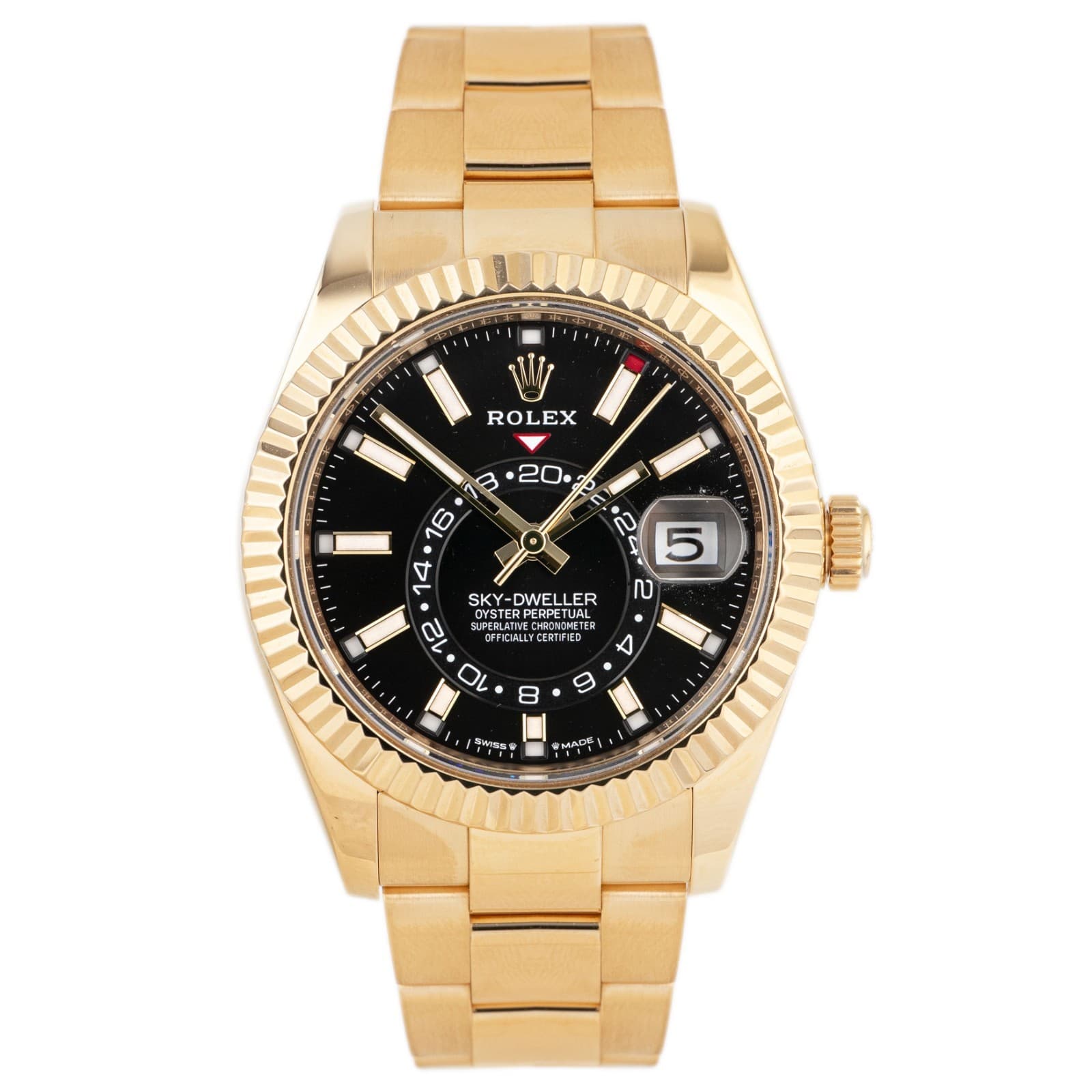Rolex Sky-Dweller Yellow Gold Black Dial 42mm 336938 Full Set
