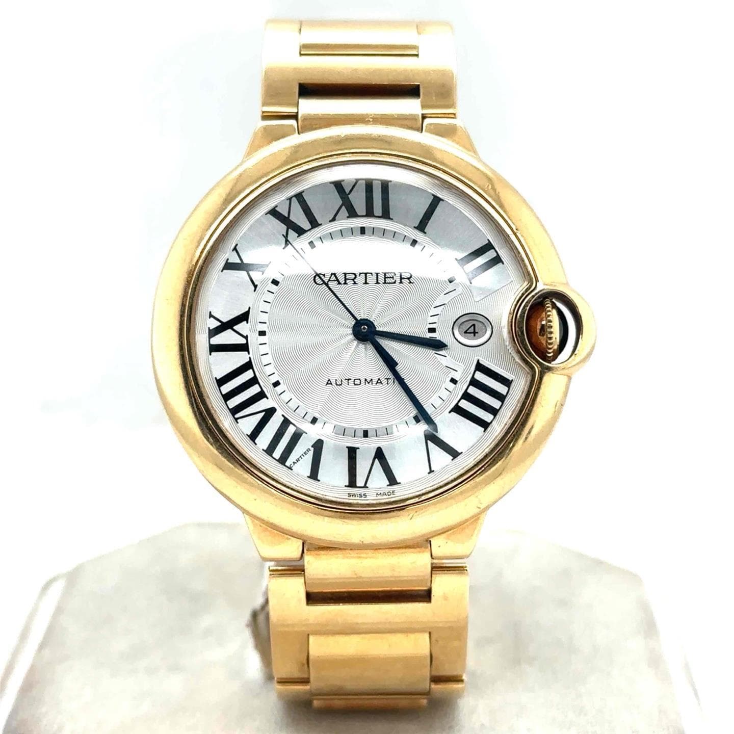 Cartier Ballon Bleu Large Model Automatic 18k Yellow Gold Men's Watch W69005Z2