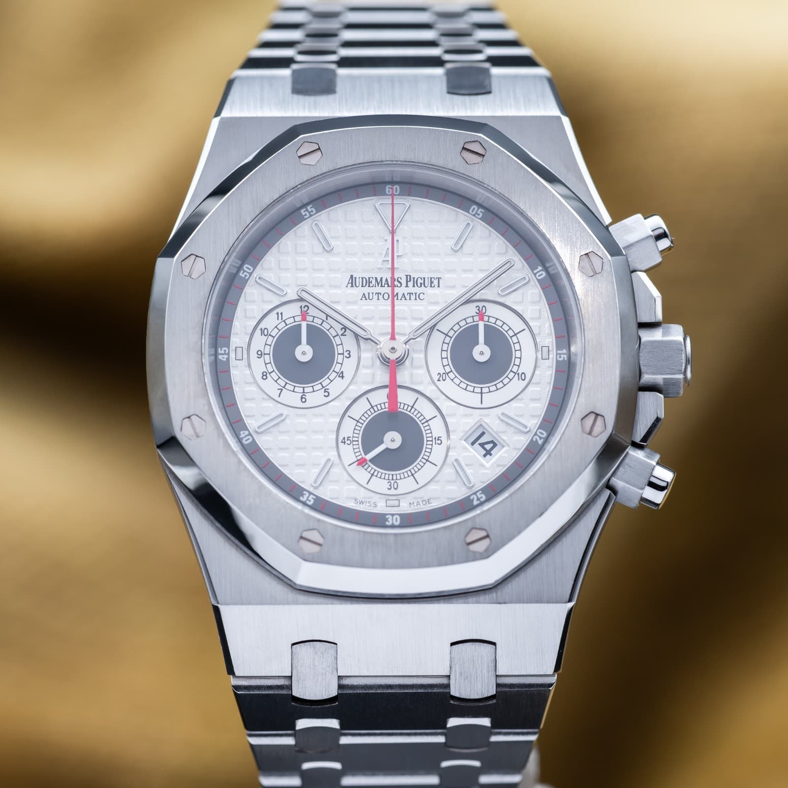 Audemars Piguet Royal Oak Chronograph 39mm Panda Silver Dial AP 26300ST Full Set