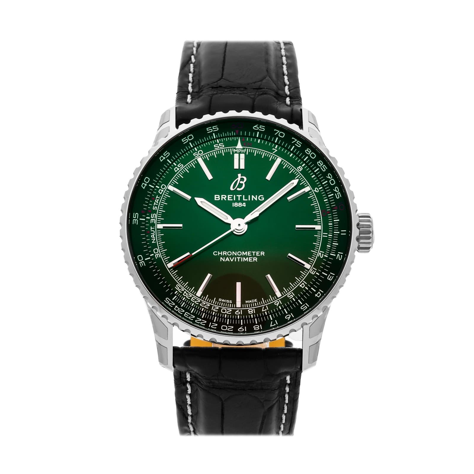 Breitling Navitimer Automatic Steel 41mm Green Dial Watch A17329371L1P1