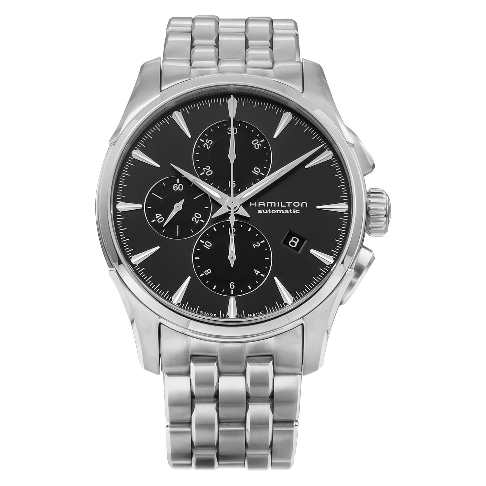 Unused HAMILTON Jazzmaster Auto Chrono H32586181 Silver Men's Watch in Box