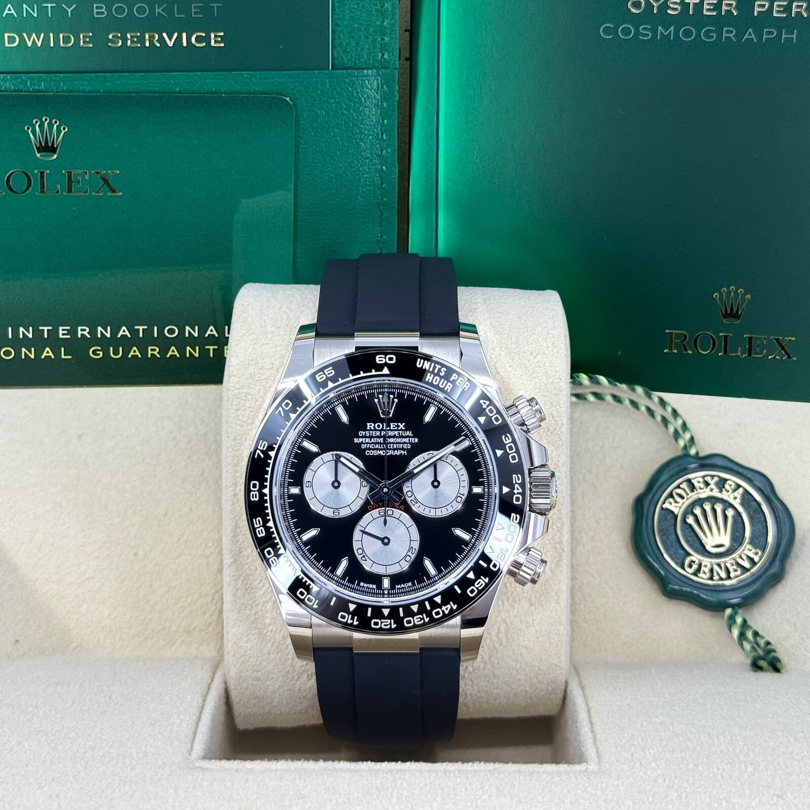 Unworn 2025 Rolex Cosmograph Daytona, 40mm 18k White Gold, 126519LN Complete Set