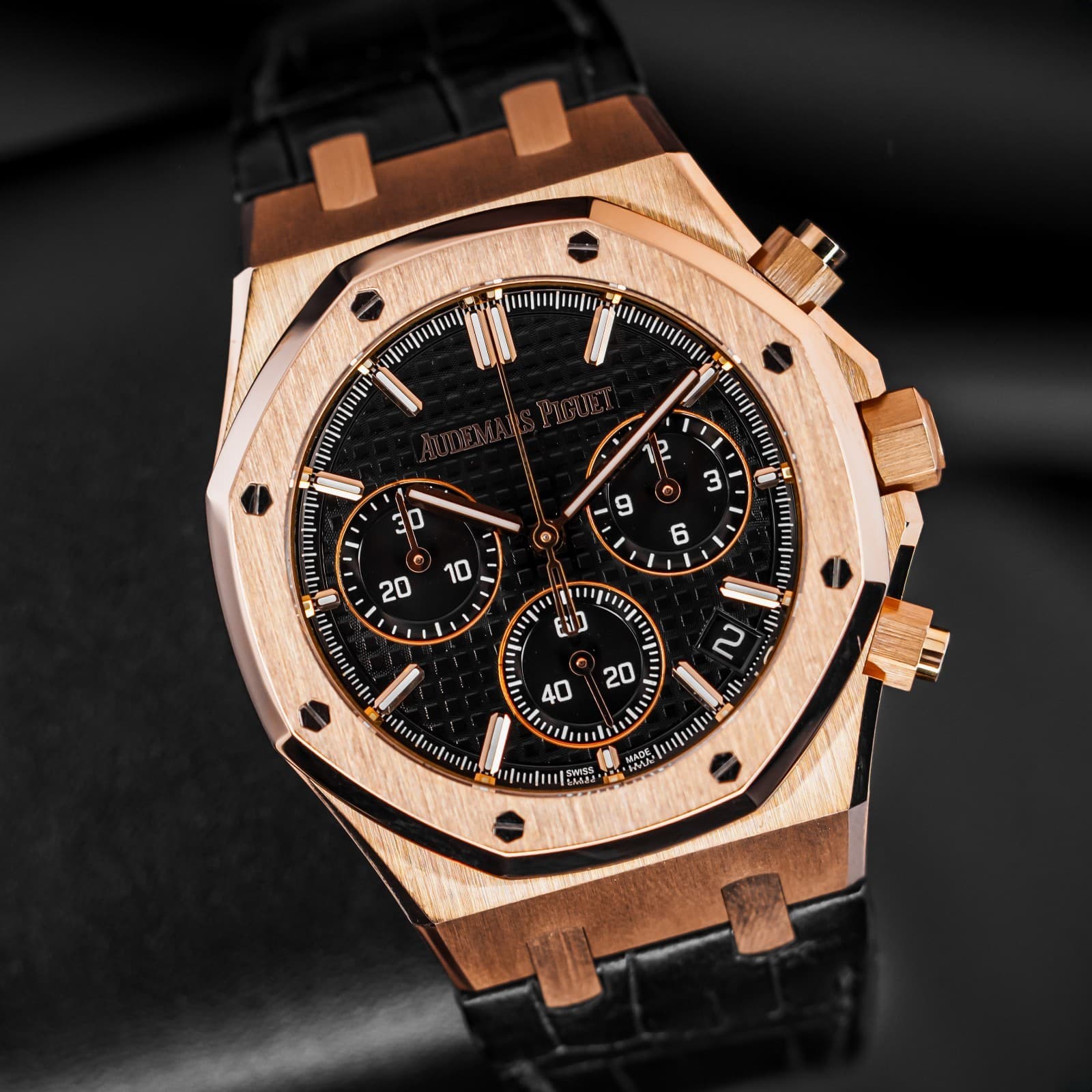 AP Royal Oak Chronograph Flyback 41mm 18kt RG Black 26240OR.OO.D002CR.02