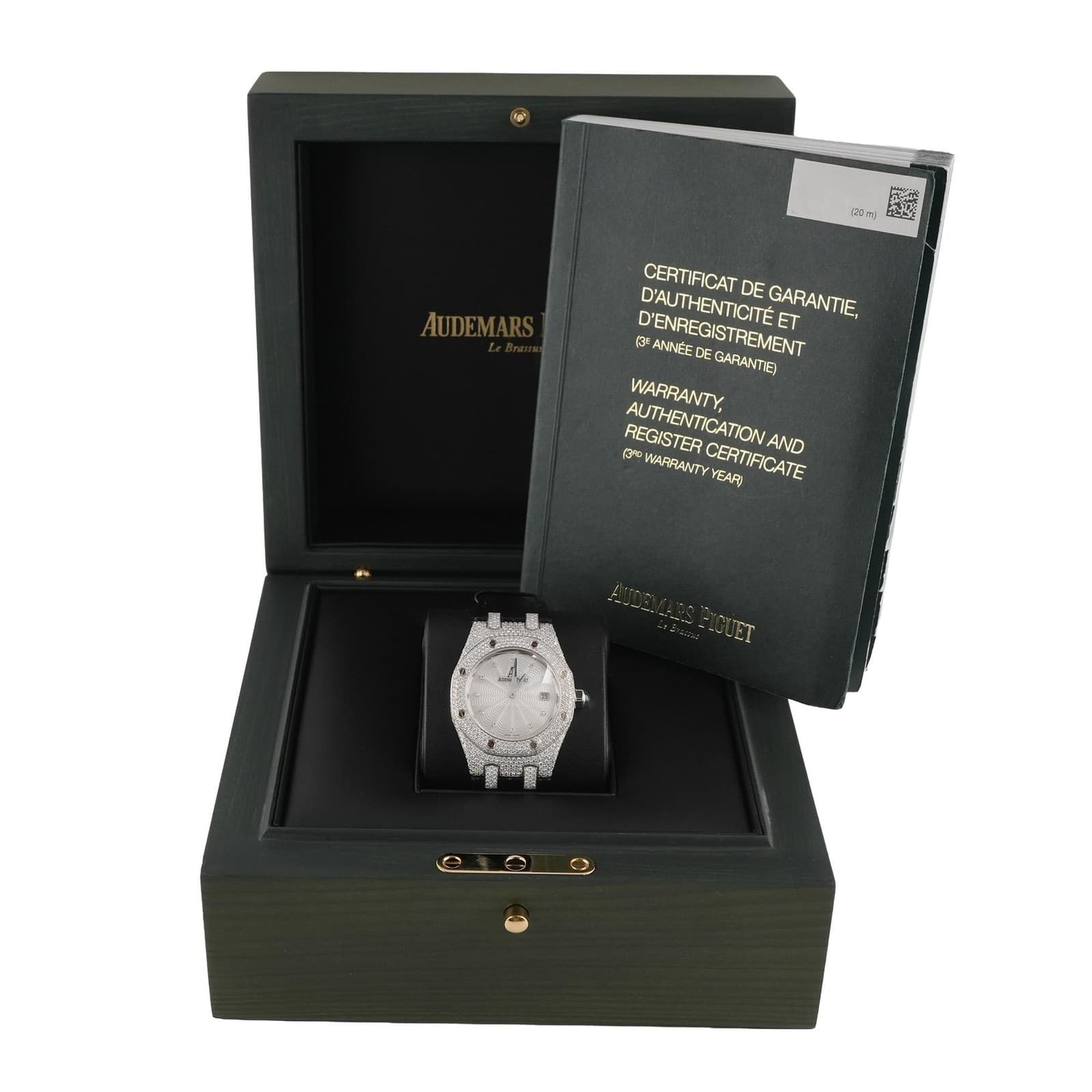 Audemars Piguet Royal Oak Lady Diamond Bezel MOP Diamond Dial Box & Papers 2015