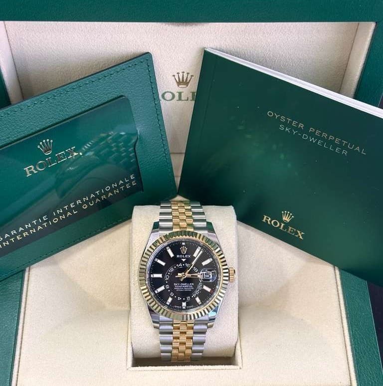 2024 | Rolex Sky-Dweller | Black Dial | T/T - YG Jubilee | 336933 | Box & Papers