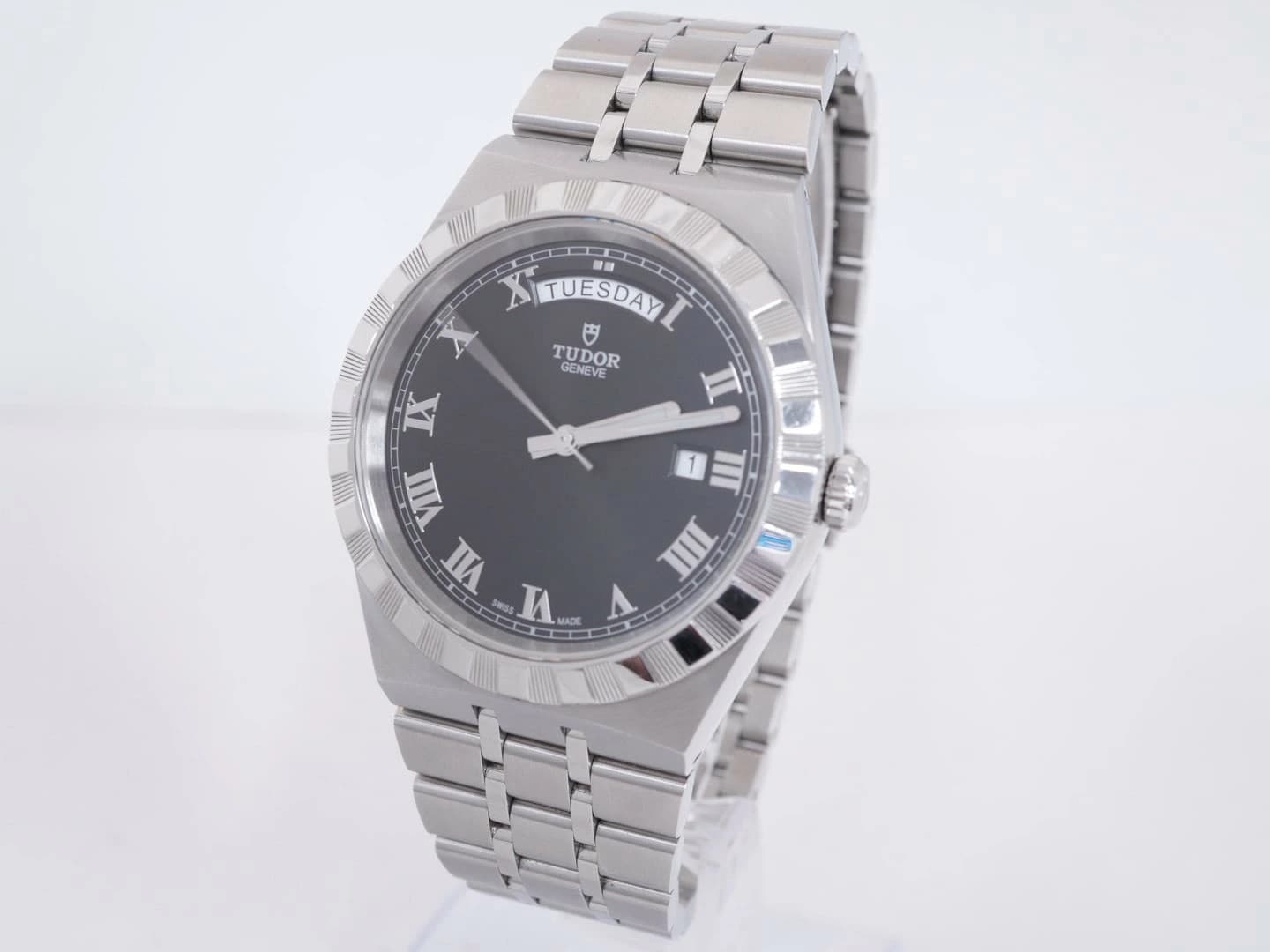 Tudor Royal 28600 Stainless Steel 41mm Black Dial Silver Bezel Automatic #WJW218