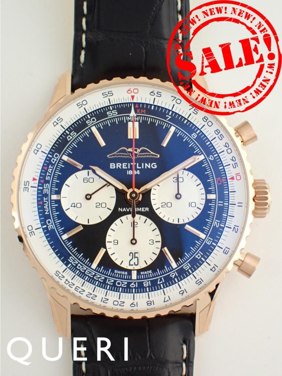 BREITLING Navitimer B01 Chronograph 43 18KRG RB0138211B1P1 TO253420