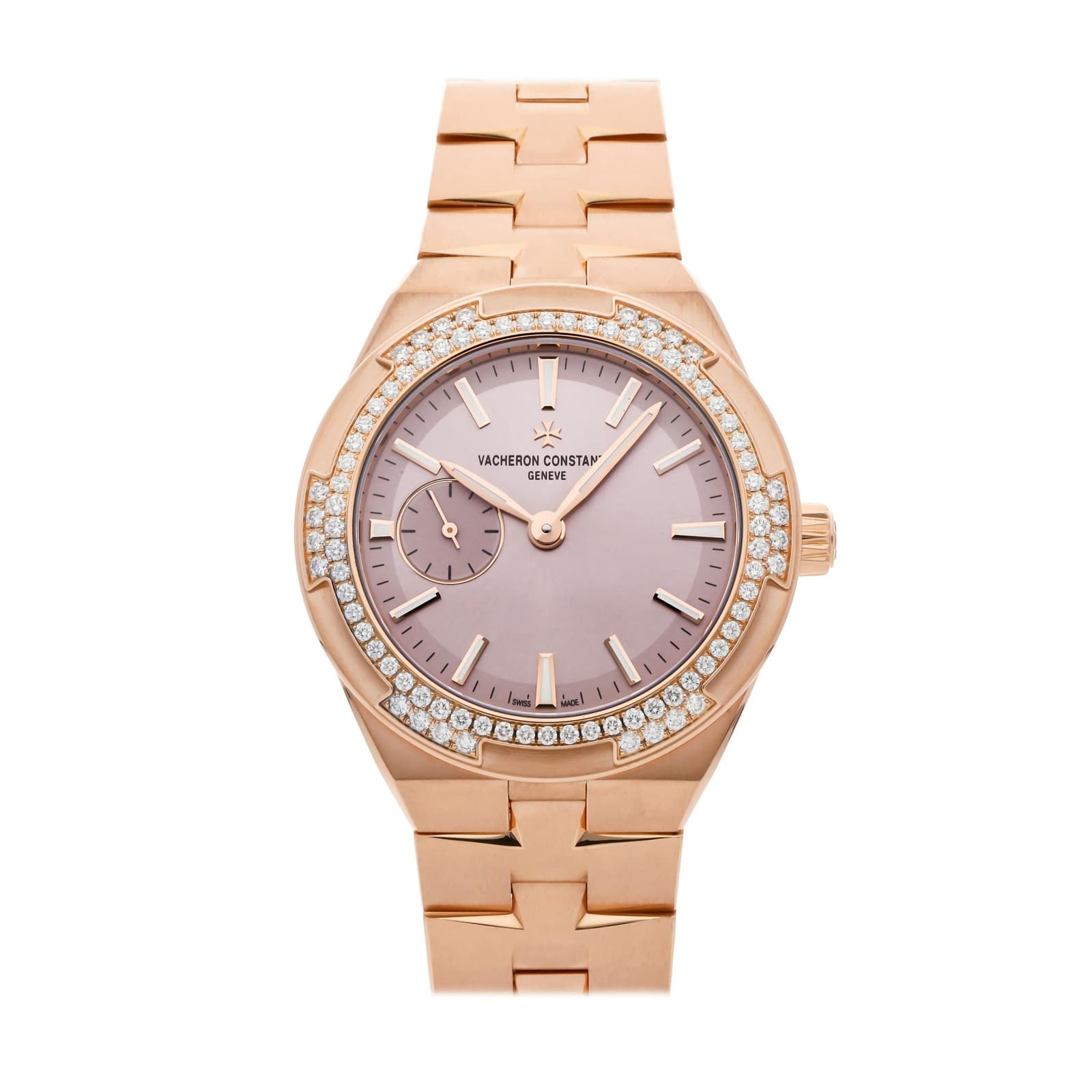 Vacheron Constantin Overseas Rose Gold Auto 37mm Diamond Watch 2305V/100R-B077