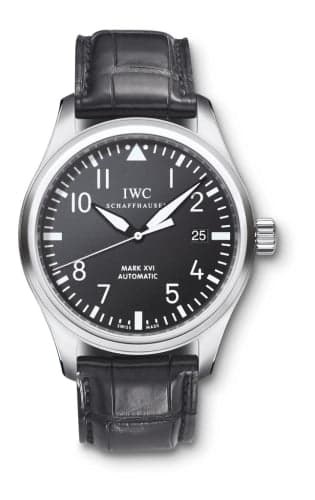 IWC Schaffhausen Pilot's Watch Mark XVI Stainless Steel / Black / Strap