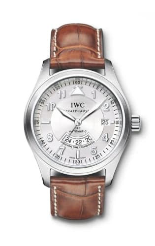 IWC Schaffhausen Pilot's Watch Spitfire UTC Stainless Steel / Silver / Strap