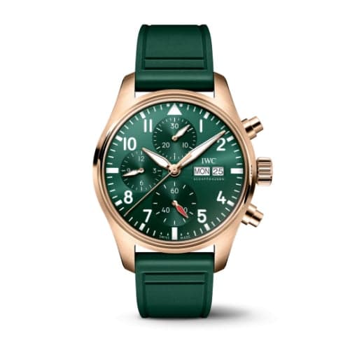 IWC Schaffhausen Pilot's Watch Chronograph 41 Red Gold / Green