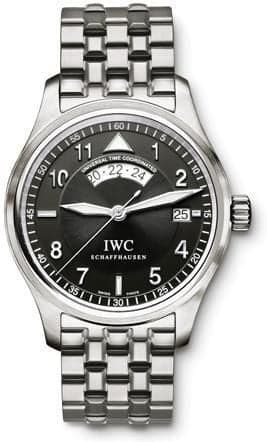 IWC Schaffhausen Pilot's Watch Spitfire UTC Stainless Steel / Black / Bracelet