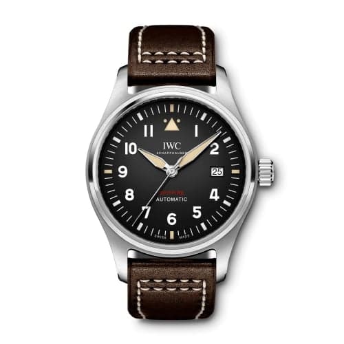 IWC Schaffhausen Pilot's Watch Automatic Spitfire Stainless Steel / Black / Leather