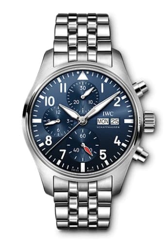 IWC Schaffhausen Pilot's Watch Chronograph 41 Stainless Steel / Blue / Bracelet