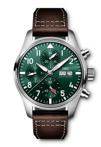 IWC Schaffhausen Pilot's Watch Chronograph 41 Stainless Steel / Green
