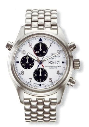 IWC Schaffhausen Pilot's Watch Doppelchronograph Stainless Steel / White / Japan / Bracelet