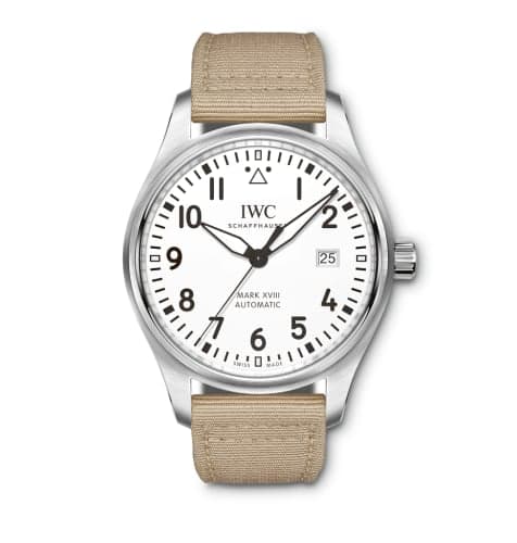 IWC Schaffhausen Pilot's Watch Mark XVIII Silver / Canvas