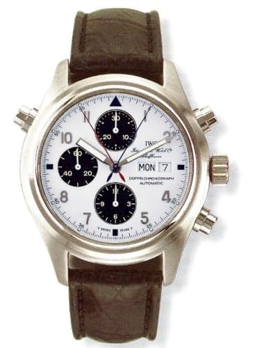 IWC Schaffhausen Pilot's Watch Doppelchronograph Stainless Steel / White / Japan / Strap