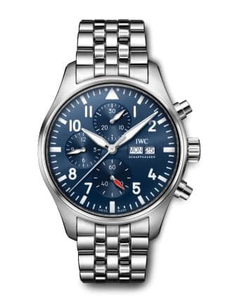 IWC Schaffhausen Pilot's Watch Chronograph Stainless Steel / Blue / Bracelet