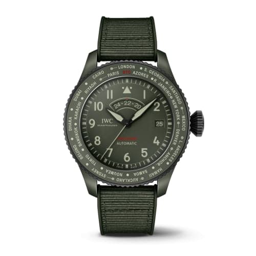 IWC Schaffhausen Pilot’s Watch Timezoner Top Gun Woodland