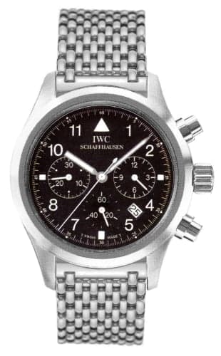 IWC Schaffhausen Pilot's Watch Chronograph Mecaquartz Stainless Steel / Black / Bracelet