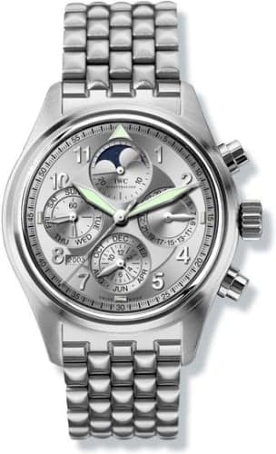 IWC Schaffhausen Pilot's Watch Spitfire Chronograph Perpetual Calendar Stainless Steel / Silver / Sincere