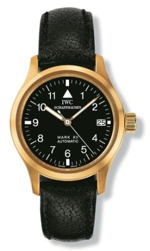 IWC Schaffhausen Lady Pilot's Watch Mark XII Yellow Gold / Black / Strap