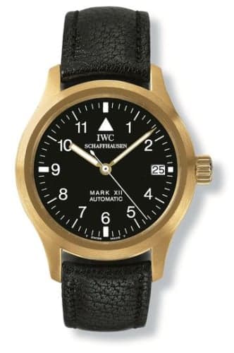IWC Schaffhausen Pilot's Watch Mark XII Yellow Gold / Black / Strap