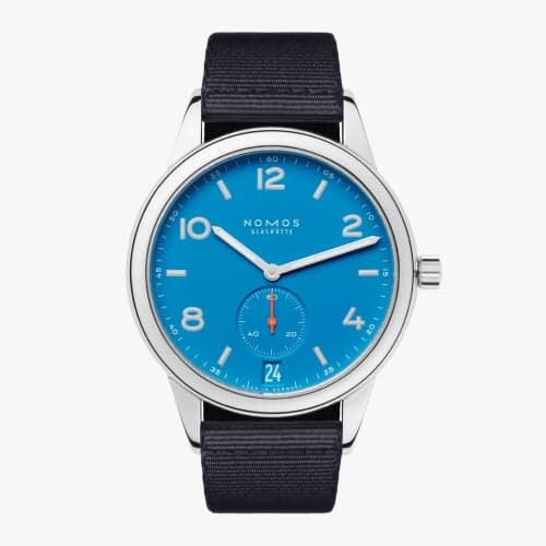Nomos Glashütte Club Aqua Automat Datum Siren Blue
