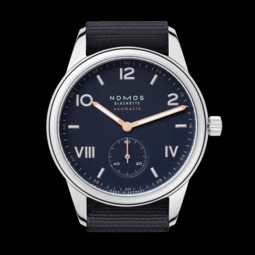 Nomos Glashütte Club Campus Neomatik 39 Midnight Blue / Textile / See-Through