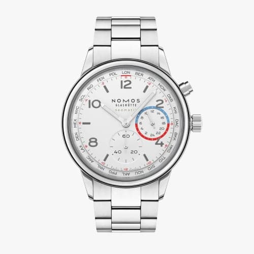 Nomos Glashütte Club Sport Neomatik Worldtimer White / Closed Case Back