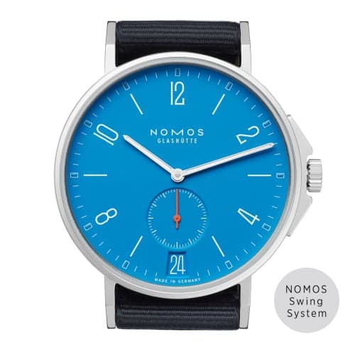 Nomos Glashütte Ahoi Datum Signal Blue
